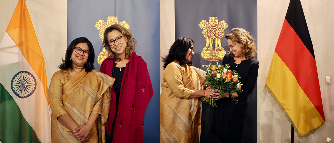Consul General with Frau Carola Veit,  President, Hamburg Parliament at the 76th Republic Day celebration