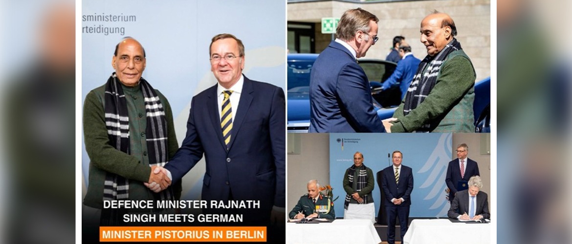 Union Defence Minister Shri Rajnath Singh met Germany’s Defence Minister Boris Pistorius in Berlin