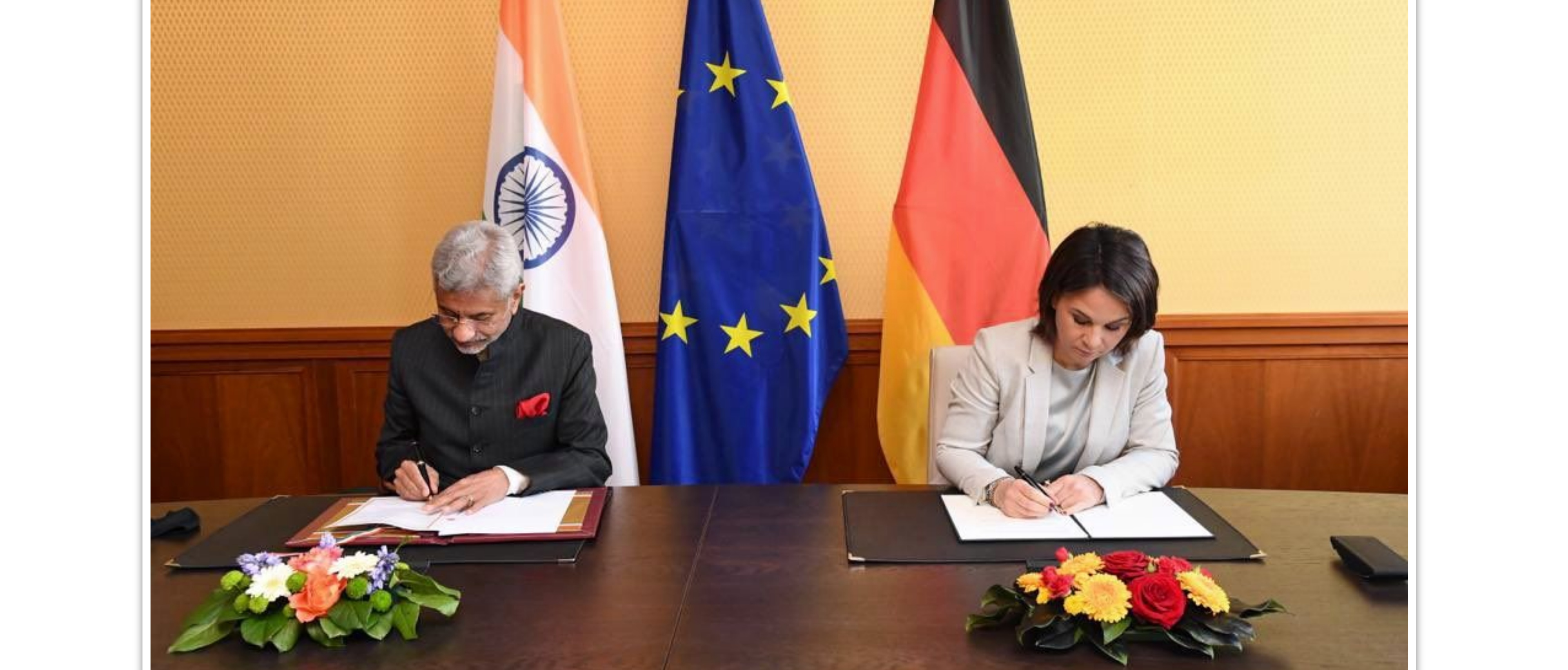 External Affairs Minister Dr. S. Jaishankar with Foreign Minister Annalena Baerbock at the 6th India-Germany Inter-Governmental Consultations