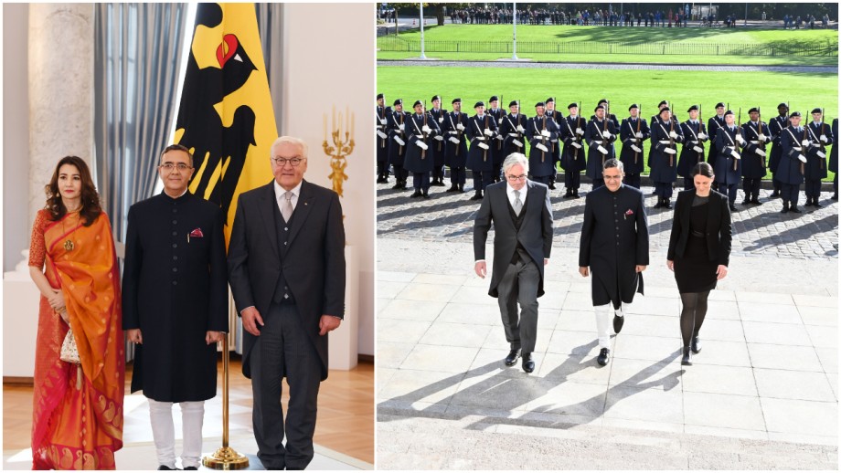 "Ambassador Ajit Gupte presented Credentials to H.E. President Frank-Walter Steinmeier at Schloss Bellevue on 23 Oct 2024