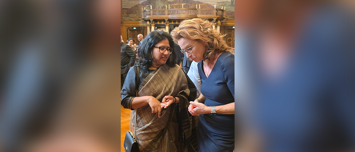 Consul General with the President of the Hamburg Parliament Mrs. Carola Veit at the India Week Reception
