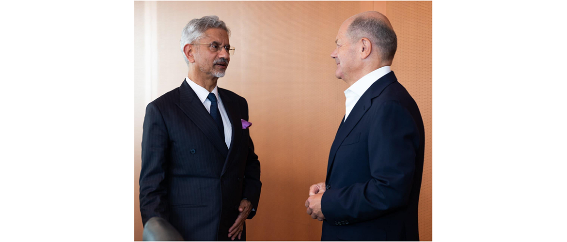 External Affairs Minister Dr S Jaishankar with Chancellor Olaf Scholz on 11th September, 2024