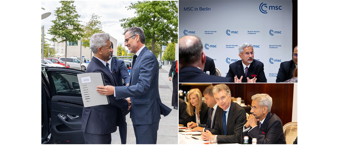  External Affairs Minister, Dr. S. Jaishankar with Jens Ploetner, Foreign and Security Policy advisor to Chancellor Scholz, and speaking at MSC in Berlin, 10-11th September, 2024