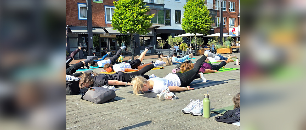 First ever International Day of Yoga celebration at Neuer Markt, Emden