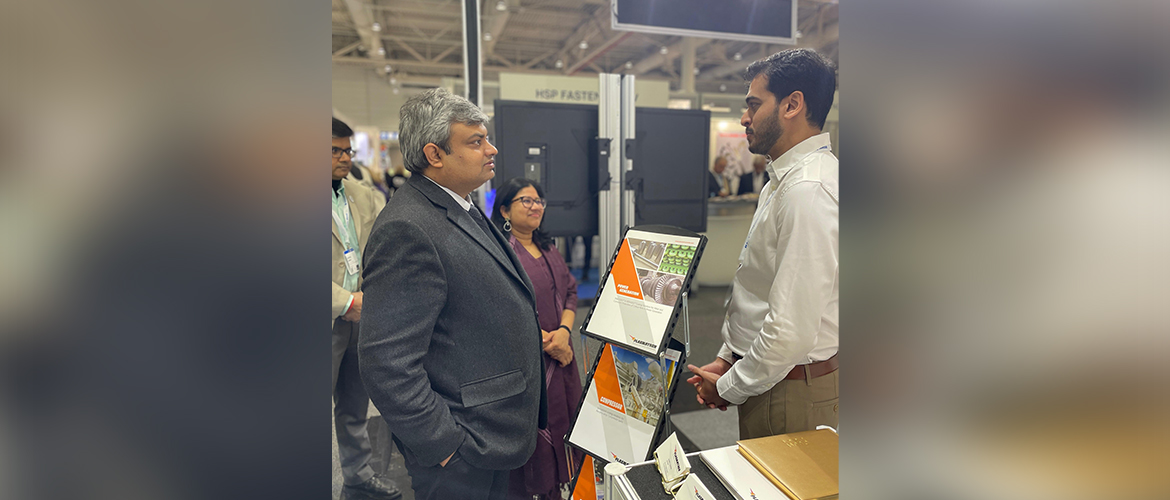 The Deputy Chief of Mission and the Consul General interacting with the participants at the EEPC pavilion at Hannover Messe 2025.
