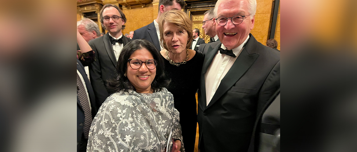 The Consul General of India, Hamburg, met the President of Germany, Mr. Frank-Walter Steinmeier, at 102nd Ostasiatisches Liebesmahl, 28.03.25 