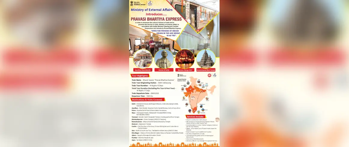 Pravasi Bharatiya Express on January 9, 2025 from New Delhi